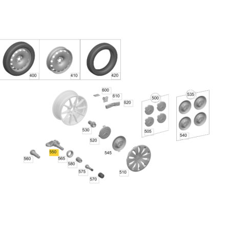 Czujnik ciśnienia opon TPMS A0009054204