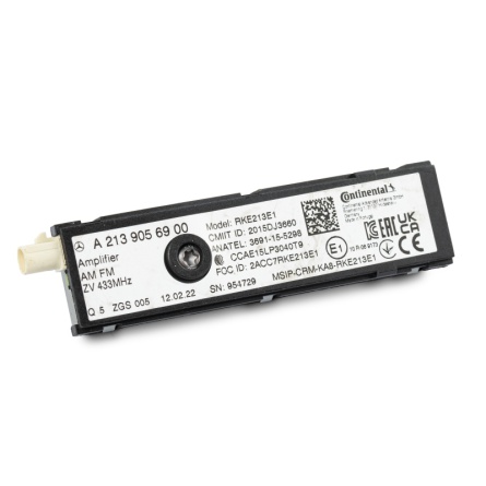 Wzmacniacz Anteny  Mercedes CLA 118, GLE 167, A-Klasa 177, C-Klasa 205, E-Klasa 213 238, S-Klasa 217, S-Klasa 222, EQA 243, GLA 247, GLC 253, AMG GT 290, EQC 293, G-Klasa 463 464 A2139056900